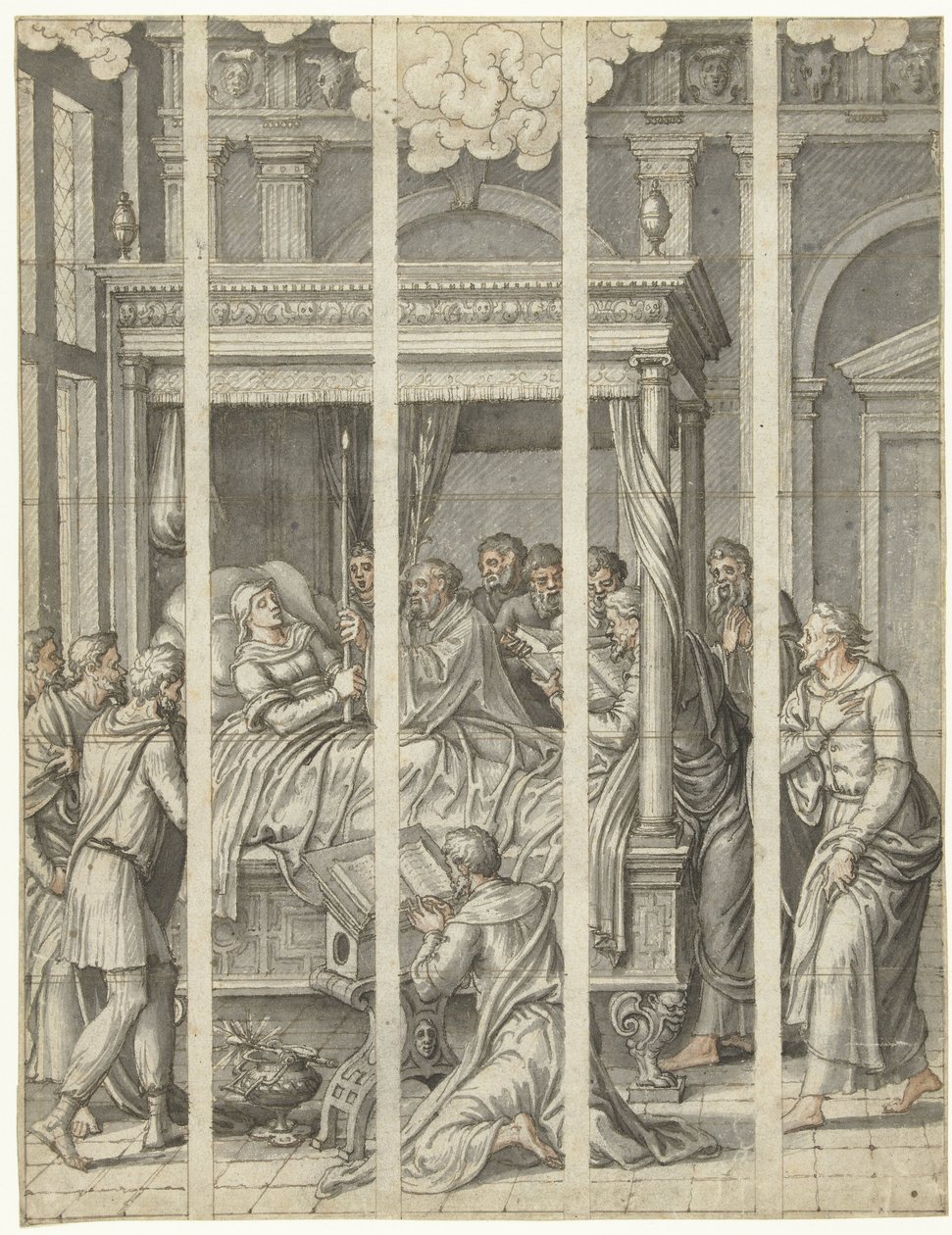 Smrt Panny Marie od Dirck Pietersz. Crabeth