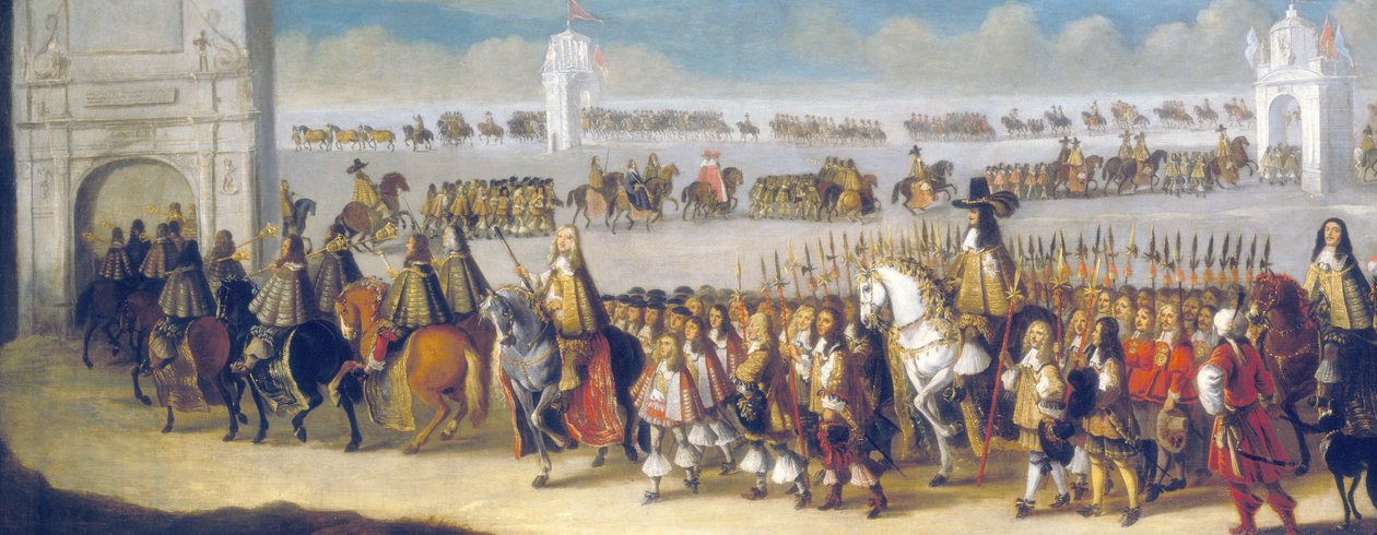 „Kavalkáda Karla II. přes City of London, 22. dubna 1661“, 1662. od Dirck Stoop