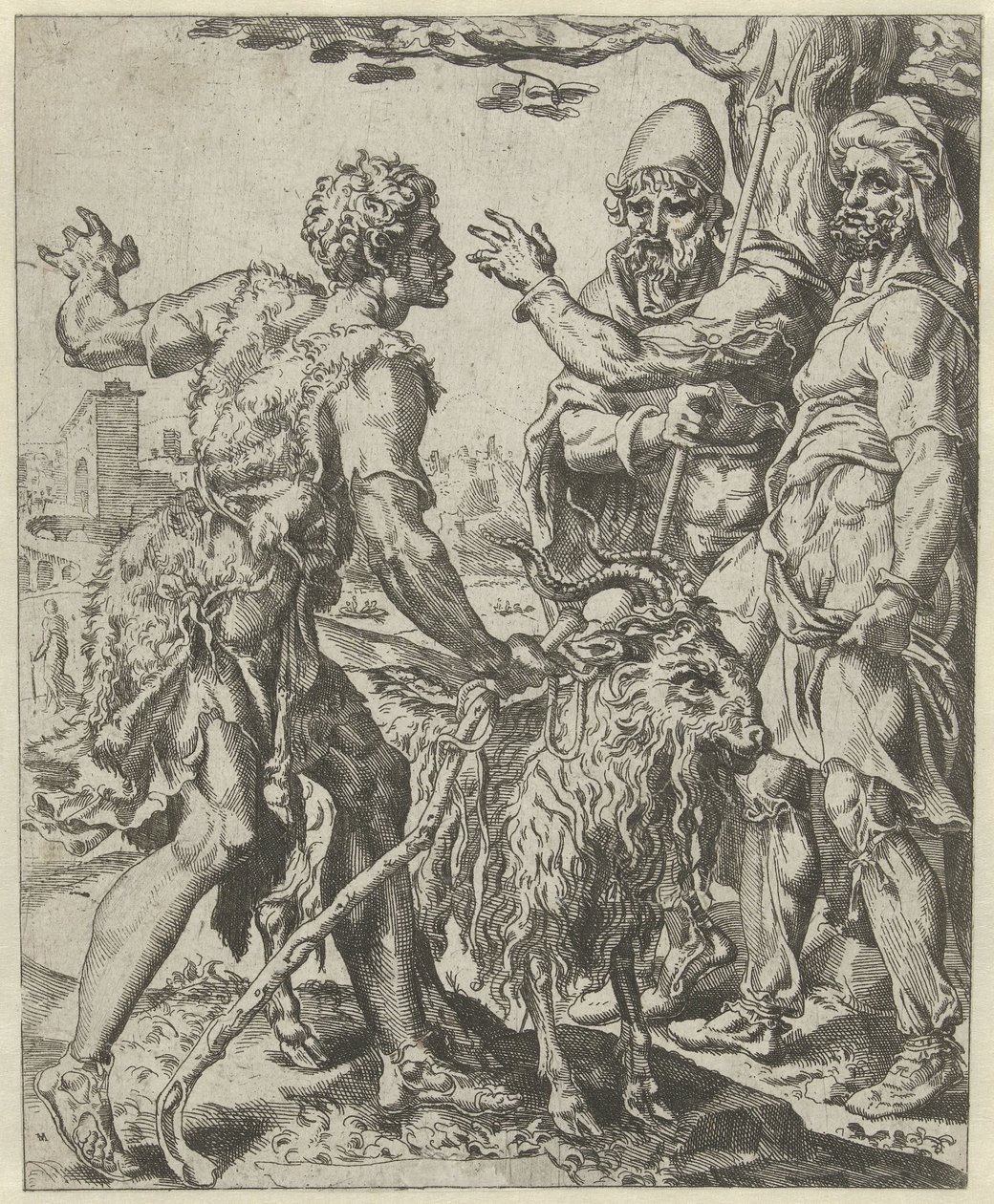 Chira hledá prostitutku Historie Judy a Tamar (název série) od Dirck Volckertsz. Coornhert (attributed to)