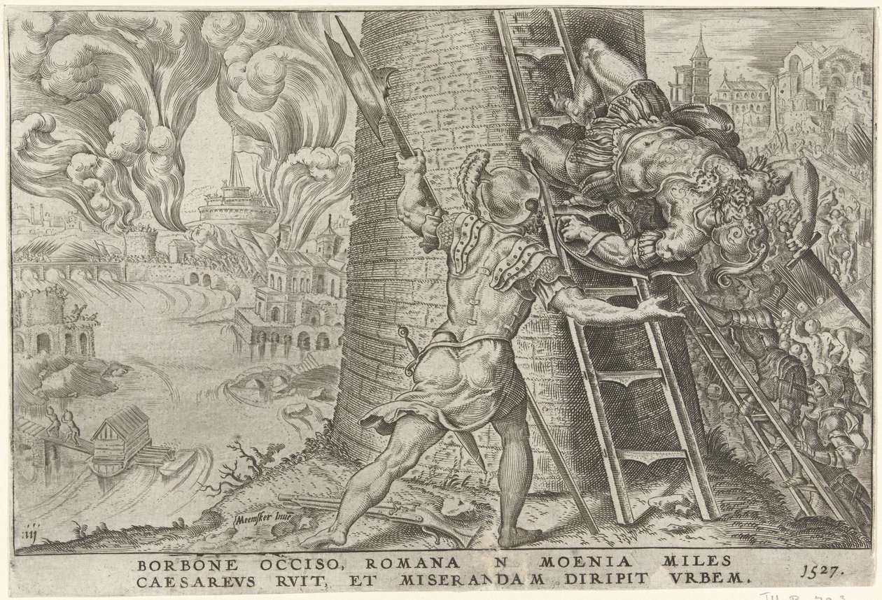 Útok na Řím, 1527 Overwinningen van Karel V (název seriálu) Karel Veliký V. imp. opt. max. vítězství, nejdůležitější z mnoha (název seriálu) od Dirck Volckertsz. Coornhert