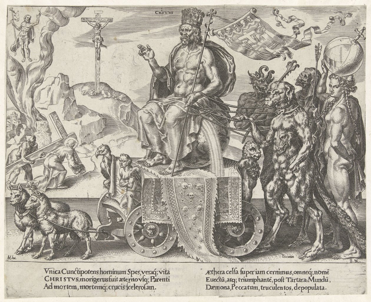 Triumf Krista Triumph of Patience (název série) Patientiae Trivmphvs (název série) od Dirck Volckertsz. Coornhert