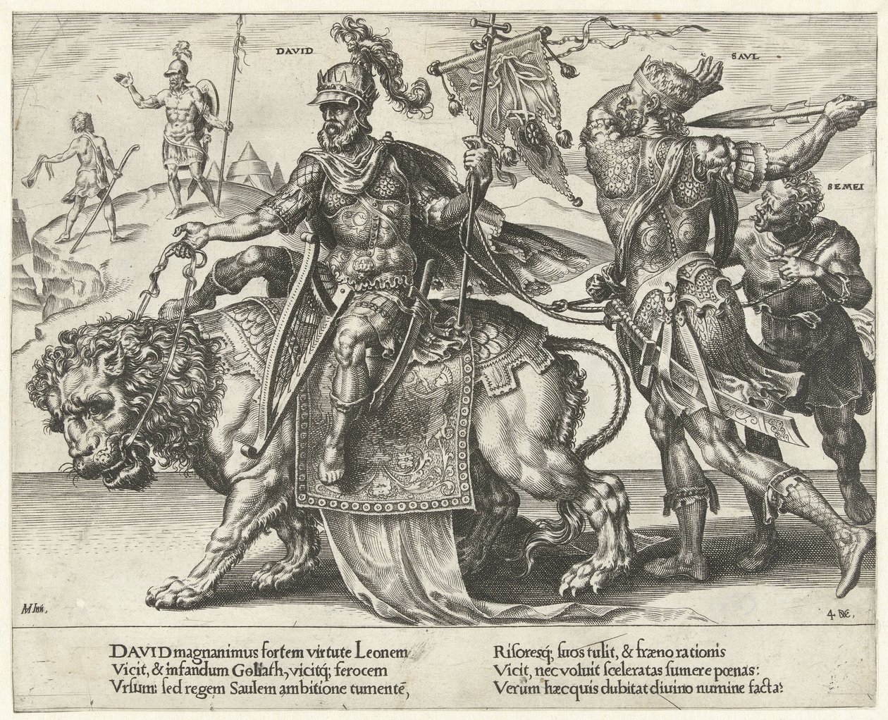 Davidův triumf Triumph of Patience (název série) Patientiae Trivmphvs (název série) od Dirck Volckertsz. Coornhert