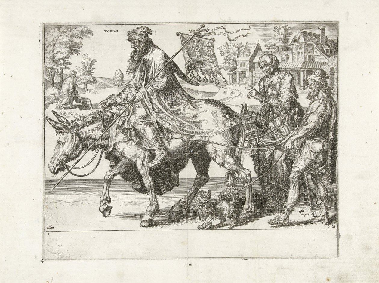 Tobiášův triumf Triumph of Patience (název série) Patientiae Trivmphvs (název série) od Dirck Volckertsz. Coornhert
