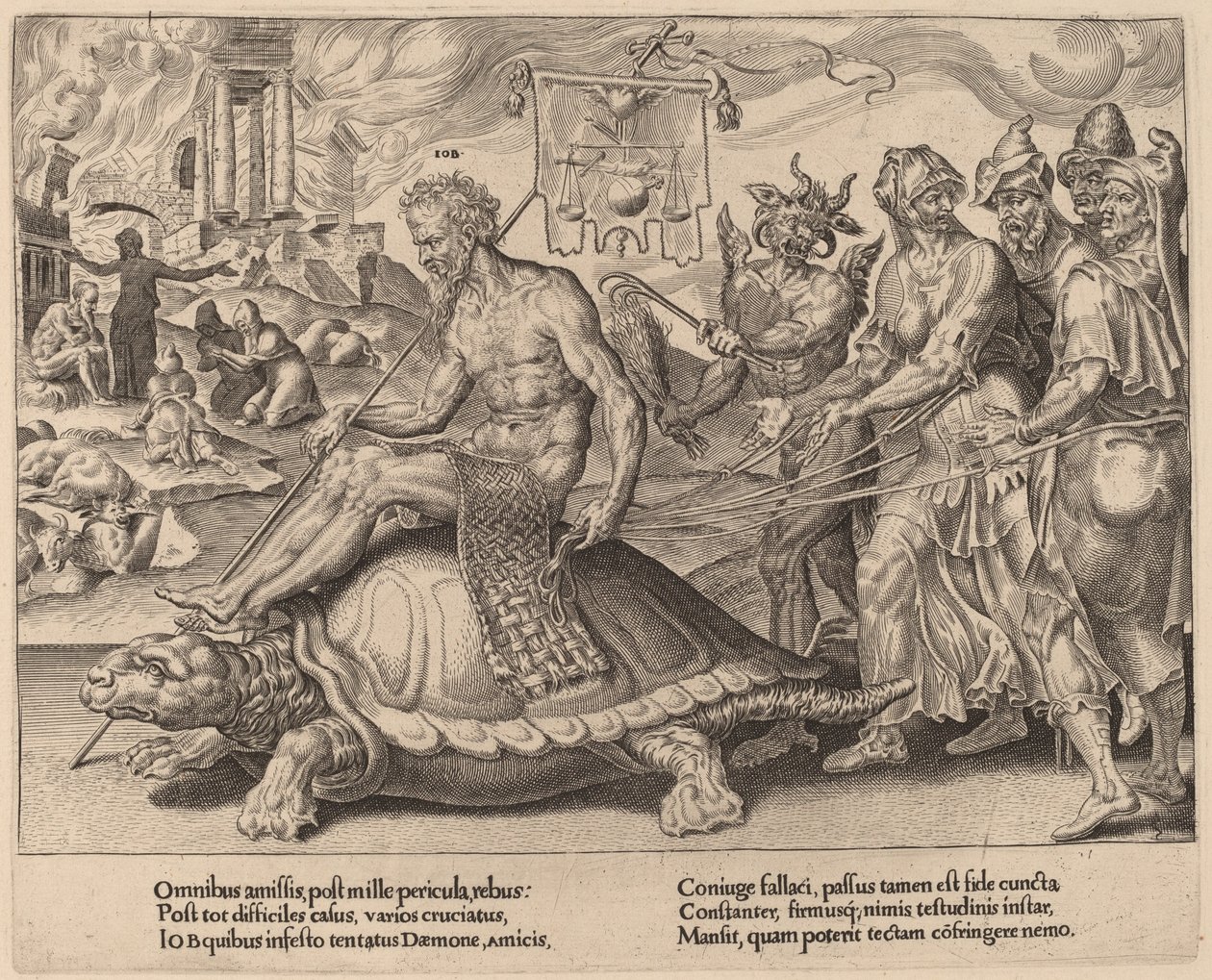 Triumf Job od Dirck Volckertz Coornhert after Maerten van Heemskerck