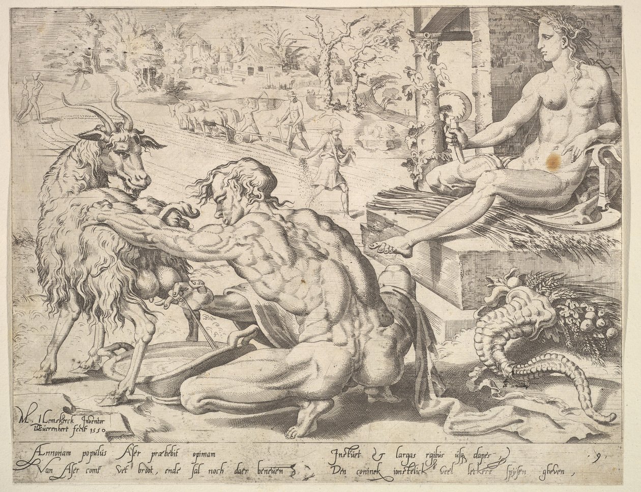 Asher, ze série Dvanáct patriarchů, 1550. od Dirck Volkertsen Coornhert