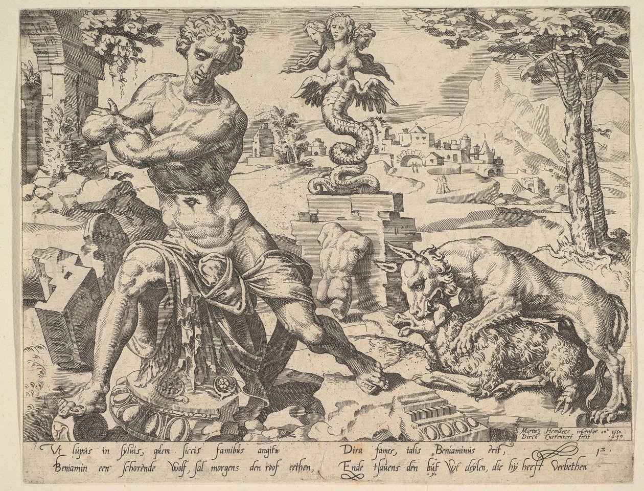 Benjamin, ze série Dvanáct patriarchů, 1550. od Dirck Volkertsen Coornhert