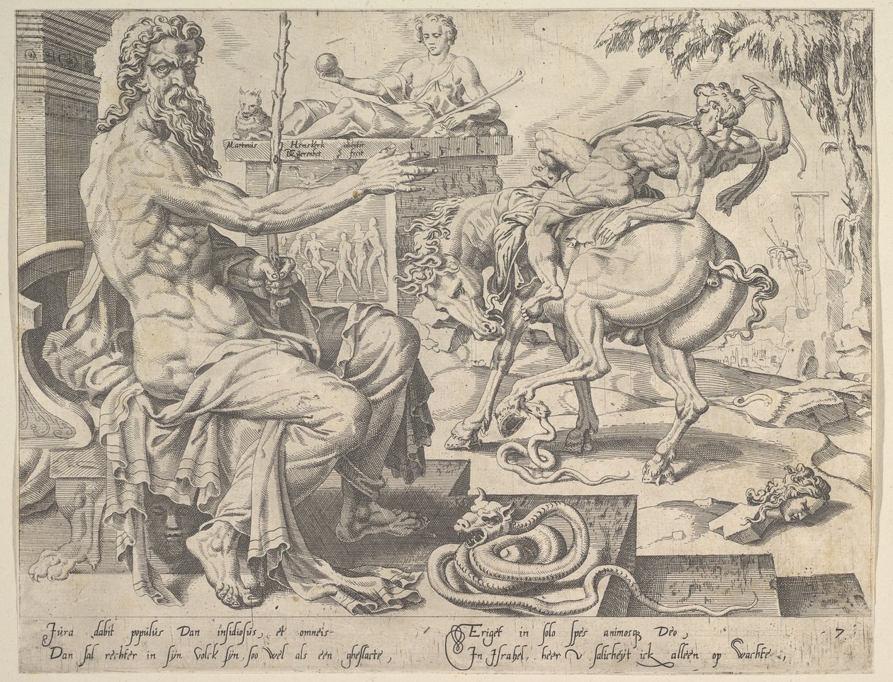 Dan, ze série Dvanáct patriarchů, 1550. od Dirck Volkertsen Coornhert