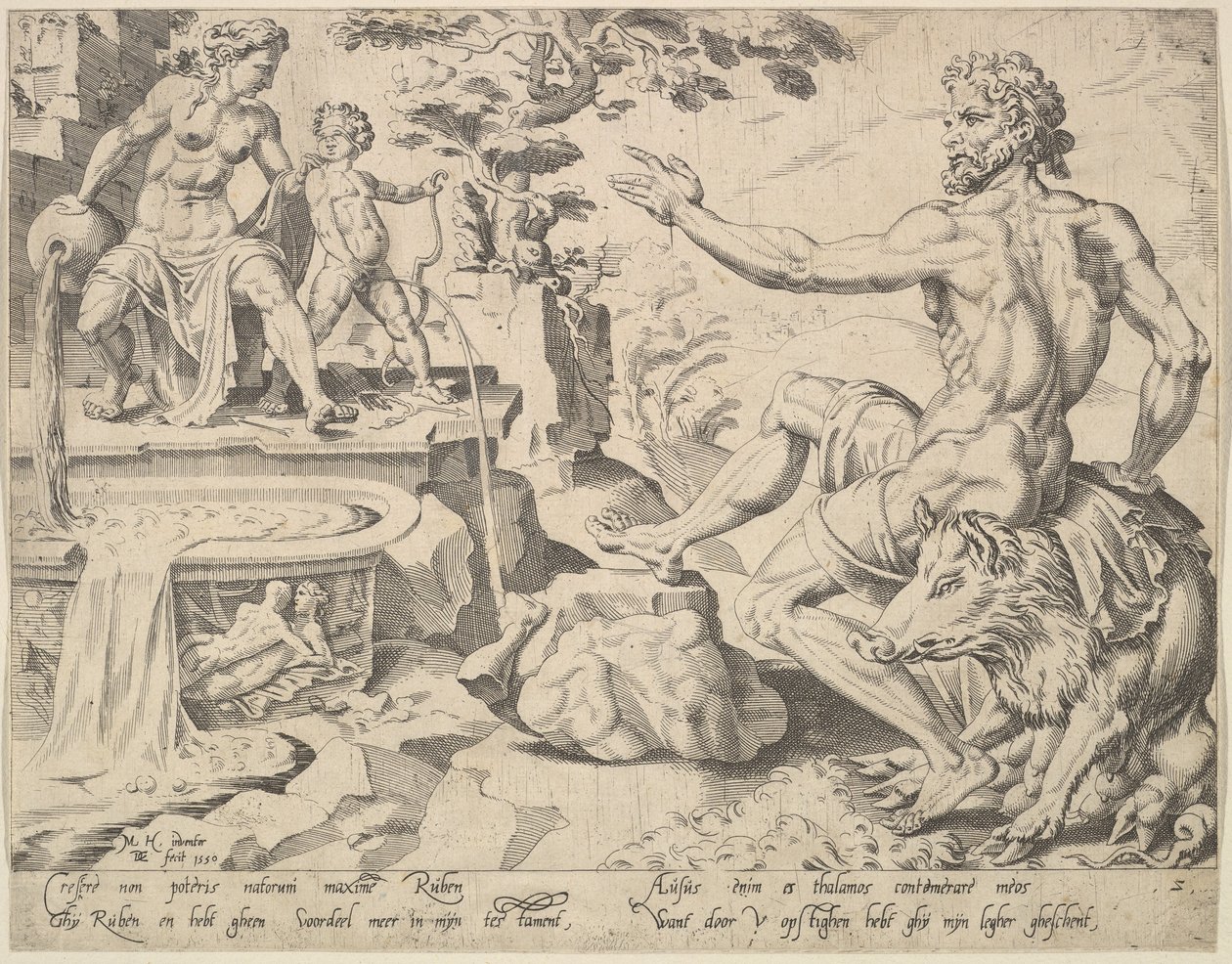 Ruben [Genesis 49:3-4], ze série Dvanáct patriarchů, 1550. od Dirck Volkertsen Coornhert
