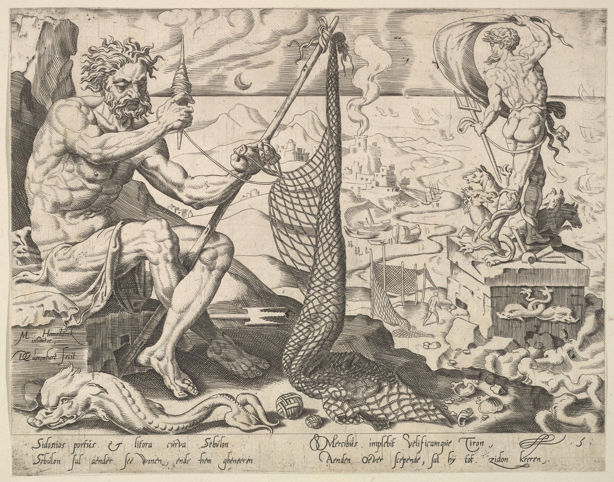 Zebulun, ze série Dvanáct patriarchů, 1550. od Dirck Volkertsen Coornhert