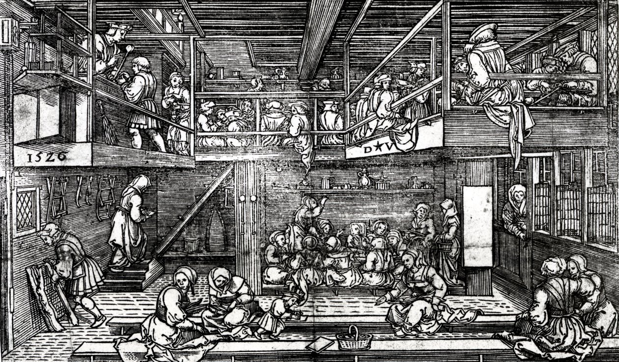 Učebna, 1526 od Dirk Jacobsz Vellert