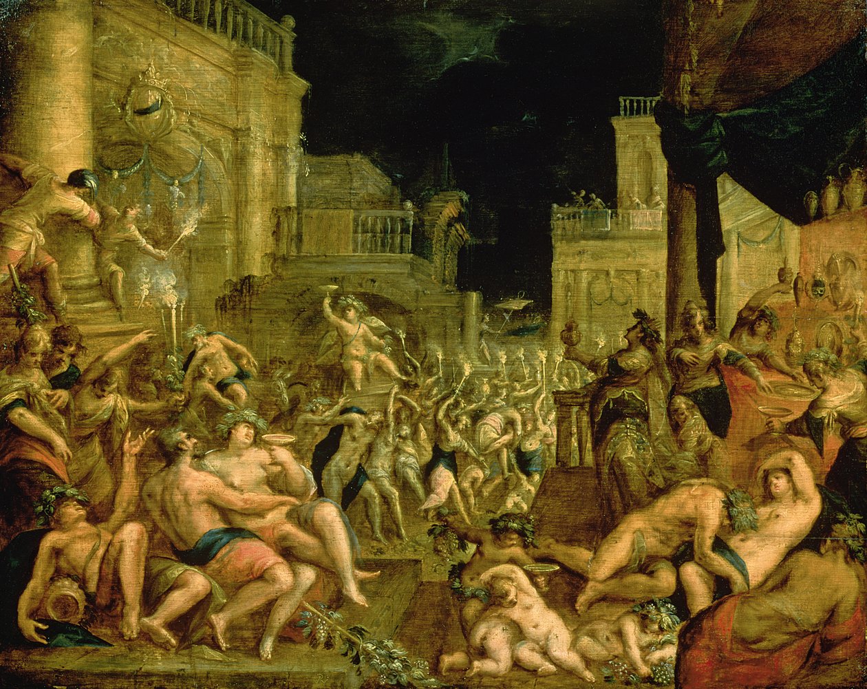 Bacchus na dvoře Midas od Dirk Valkenburg