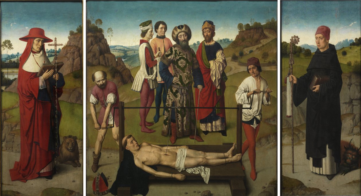 Triptych mučednictví svatého Erasma, 1458 od Dirk Bouts