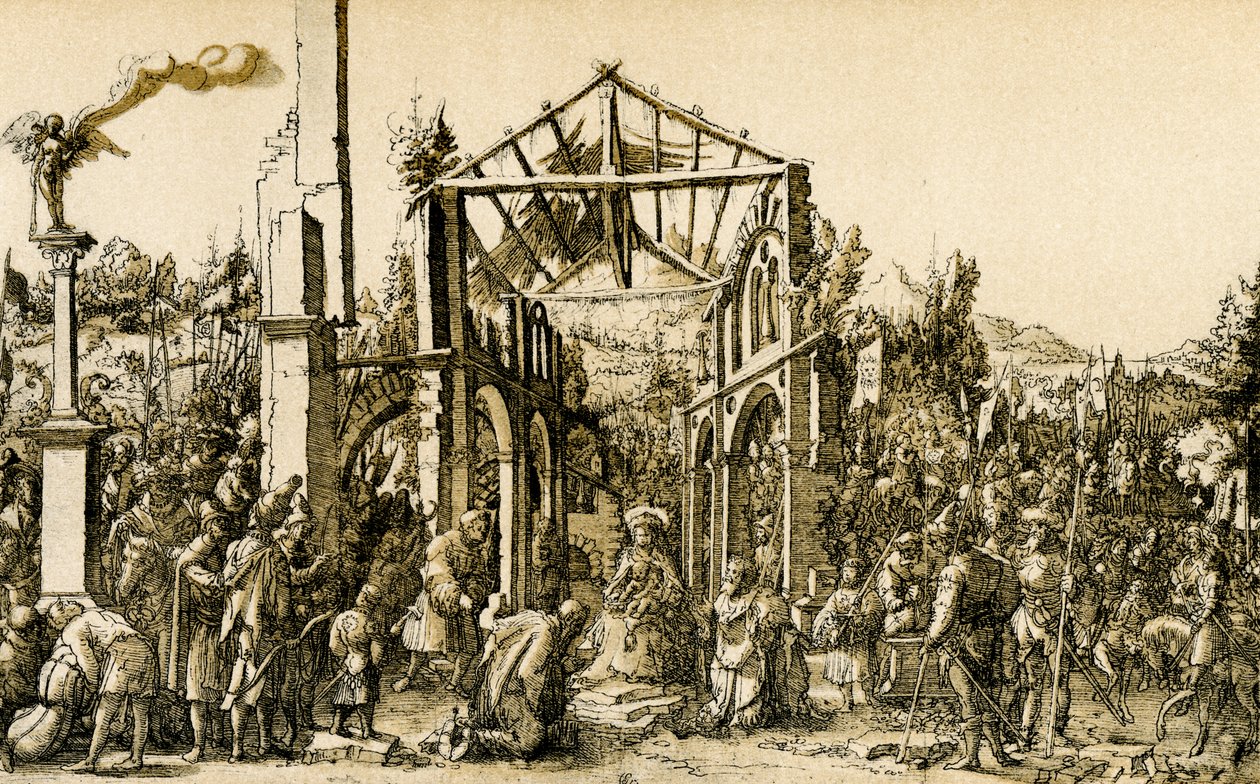 Klanění tří králů od Dirk Jacobsz Vellert
