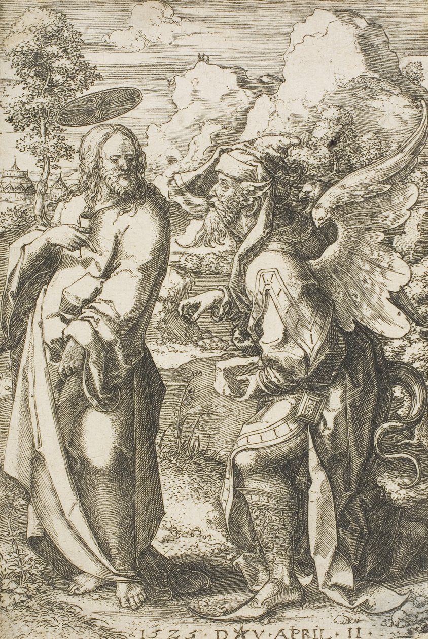 Kristus pokoušen ďáblem, 1525 od Dirk Jacobsz Vellert