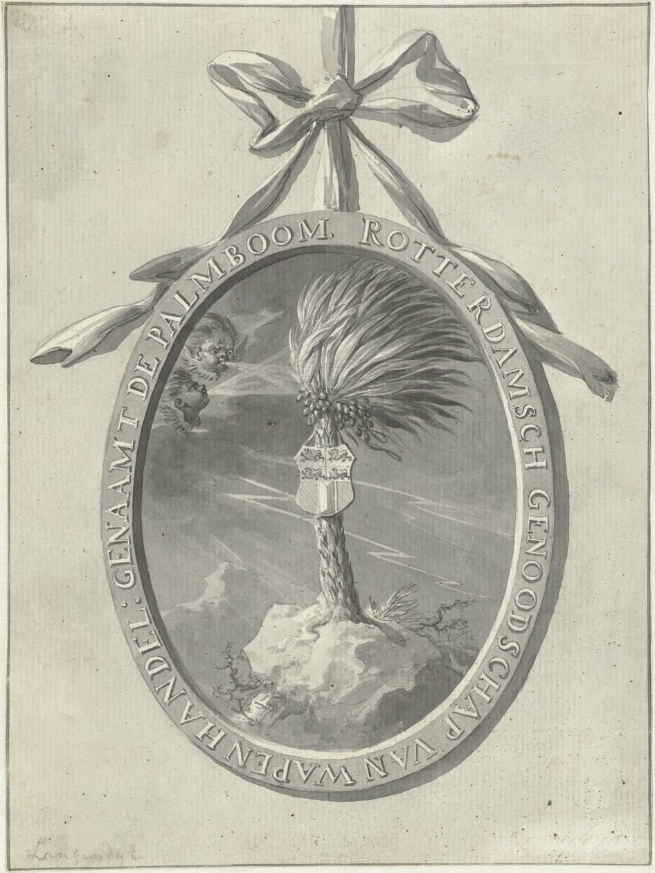 Znak rotterdamské cvičební společnosti De Palmboom, 1785. od Dirk Langendijk