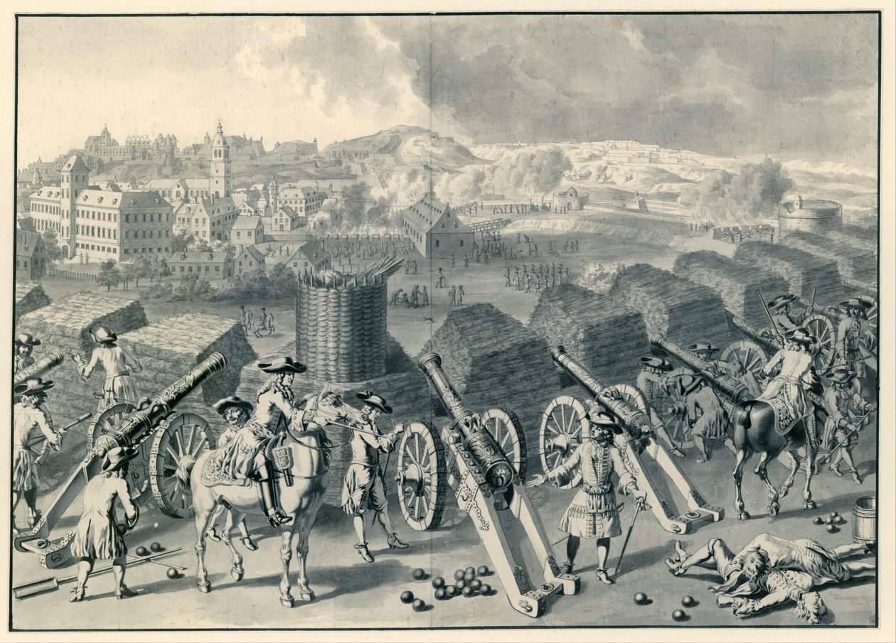 Pohled na Namur ze severu během obléhání v roce 1695 od Dirk Maas (possibly)