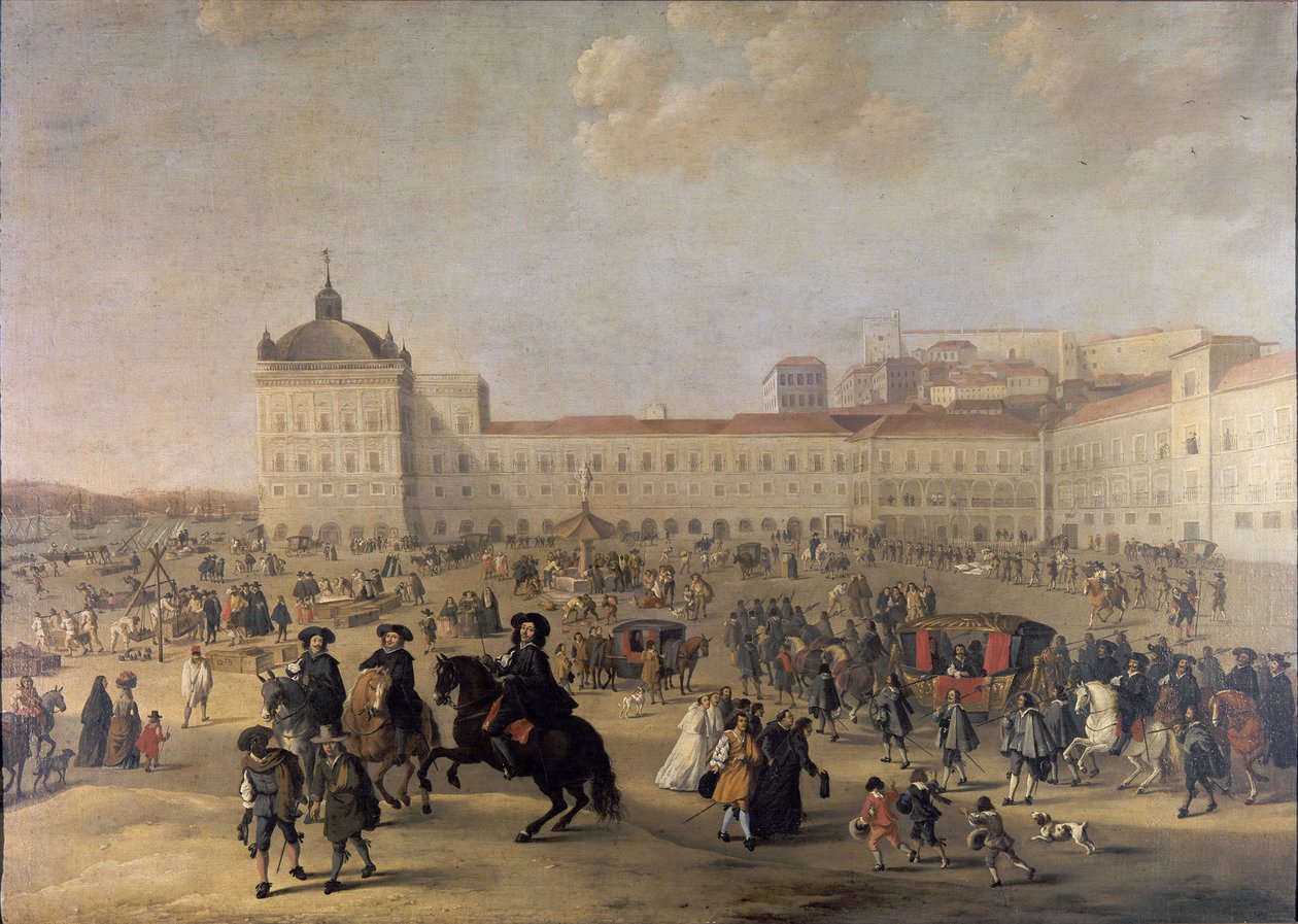 Palácové náměstí Terreiro do Paço v Lisabonu, 1650 od Dirk Stoop