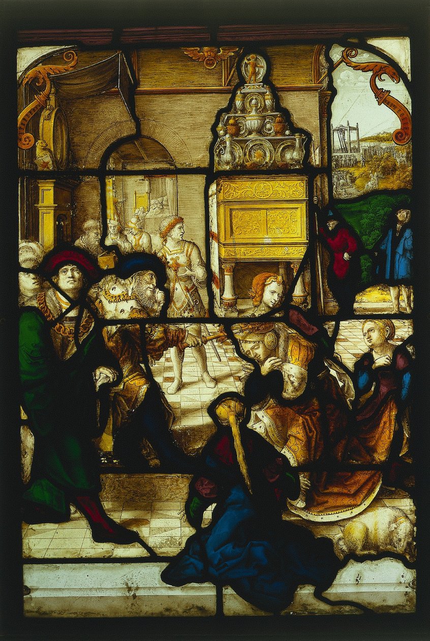 Ester před Ahasverem, c. 1530. od Dirk Vellert