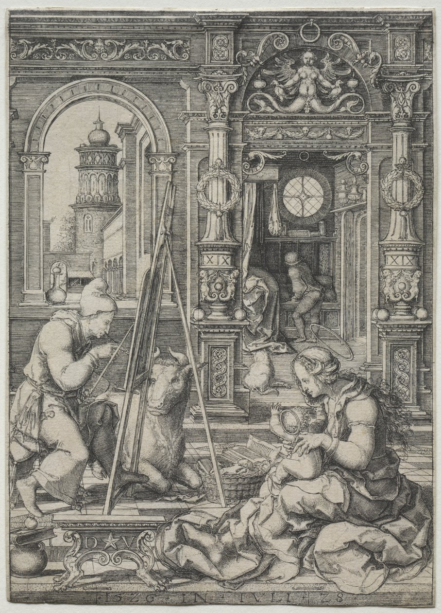 Svatý Lukáš maluje Pannu, 1526. od Dirk Vellert