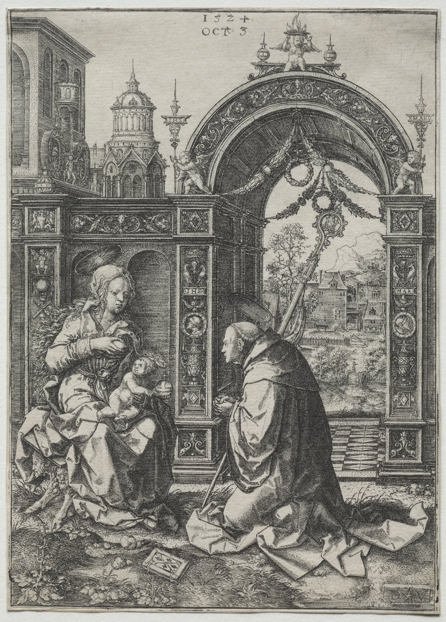Vidění svatého Bernarda, 1524. od Dirk Vellert