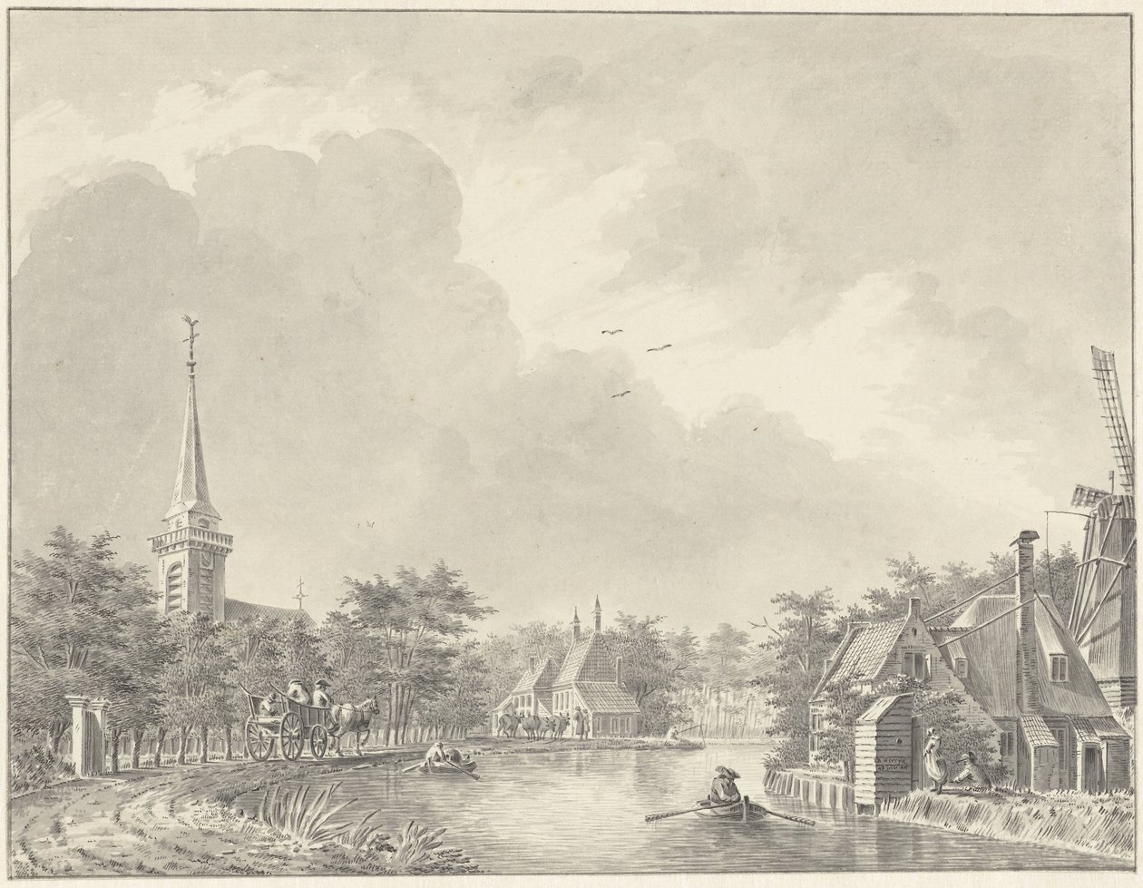 Vesnice Harmelen na Leidse Vaart mimo Utrecht od Dirk Verrijk