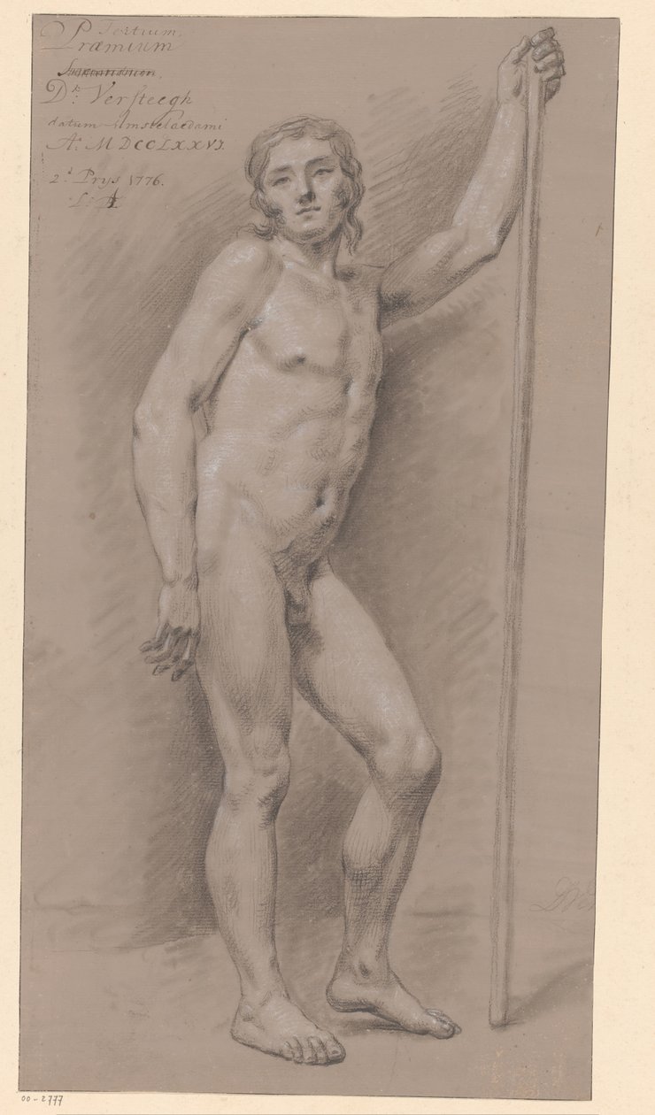 Stojící mužský akt, při pohledu zepředu (2. cena 1776) od Dirk Versteegh