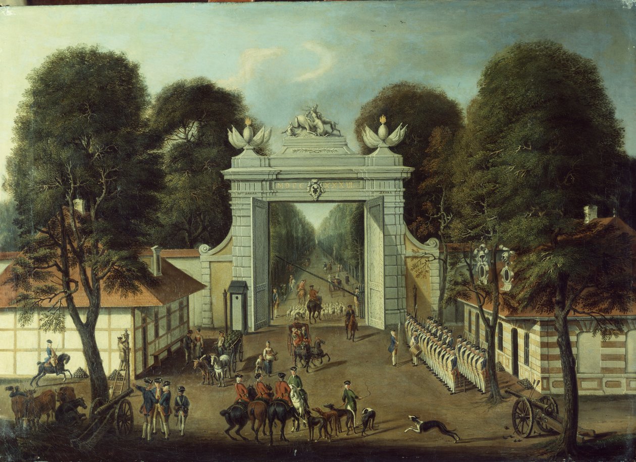 Lovecký zámeček v Postupimi, kolem roku 1735 od Dismar Degen