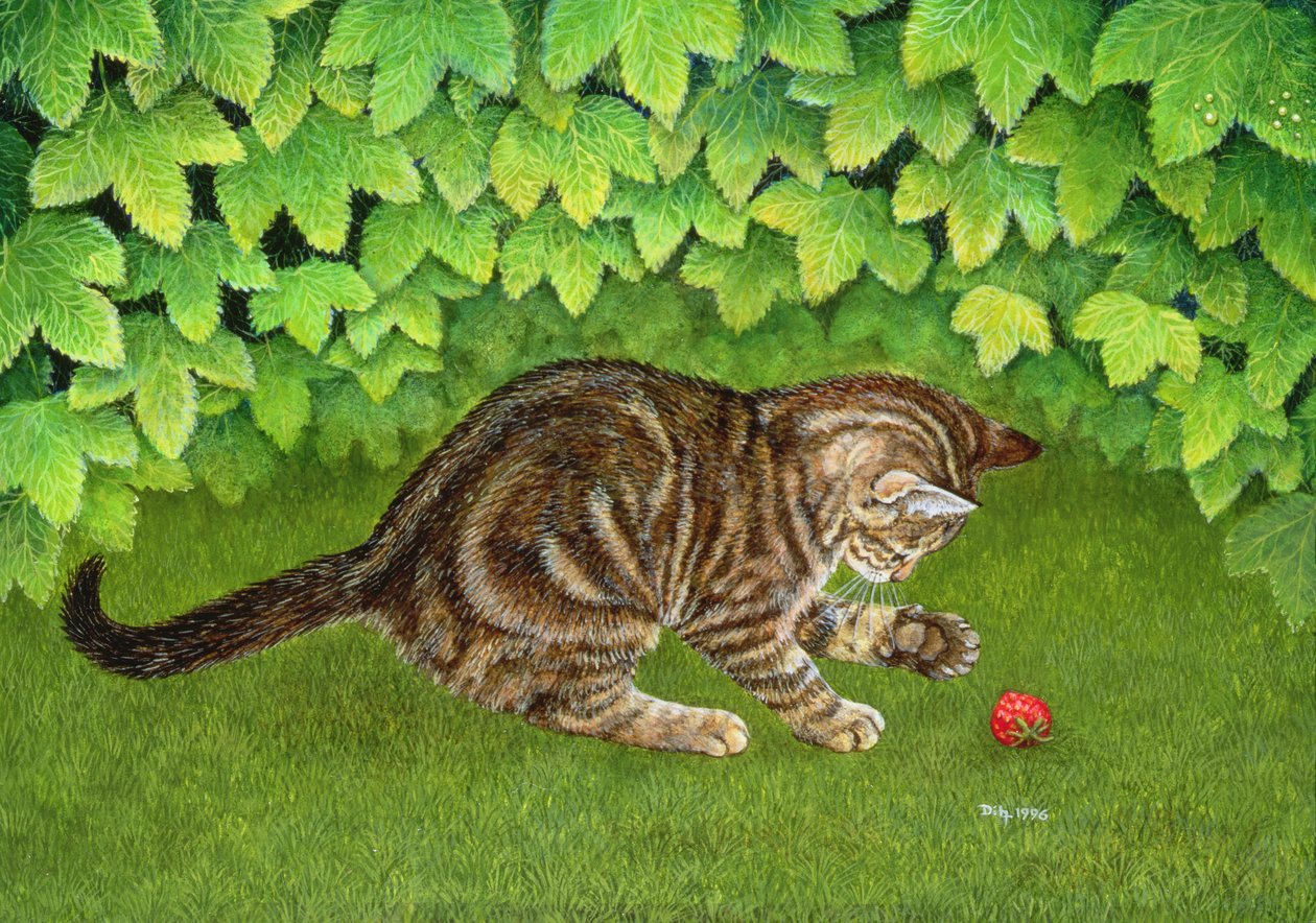 The Strawberry-Kitten, 1996 (akryl na panelu) od Ditz