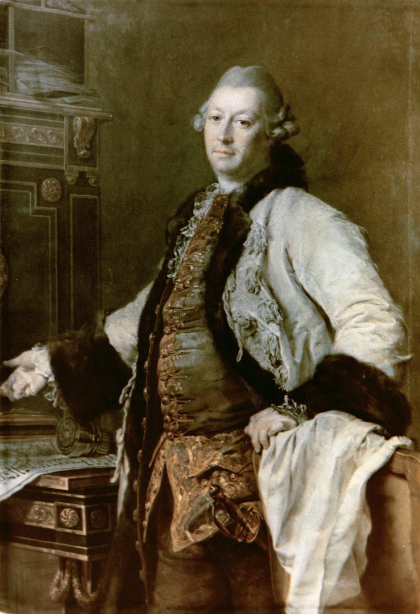 Portrét Aleksandra Filippoviče Kokorinova (1726-72) architekt, ředitel a první rektor Akademie umění, 1769 od Dmitri Grigorievich Levitsky