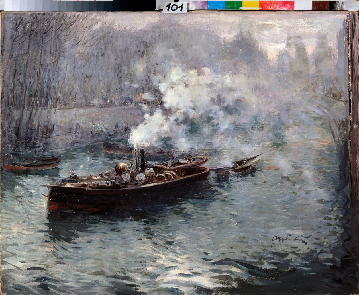 Parník - obraz Dmitrije Anfimoviče Ščerbinovského (1867-1926), olej na plátně od Dmitri Anfimovich Shcherbinovsky