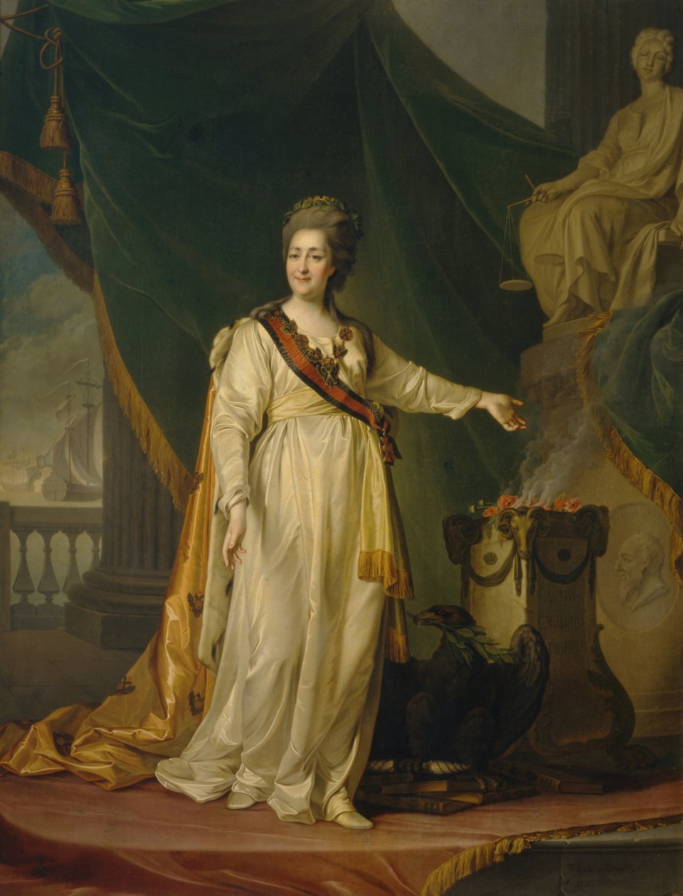 Catherine II jako zákonodárce v Chrámu bohyně spravedlnosti, 1783 od Dmitri Grigorievich Levitsky