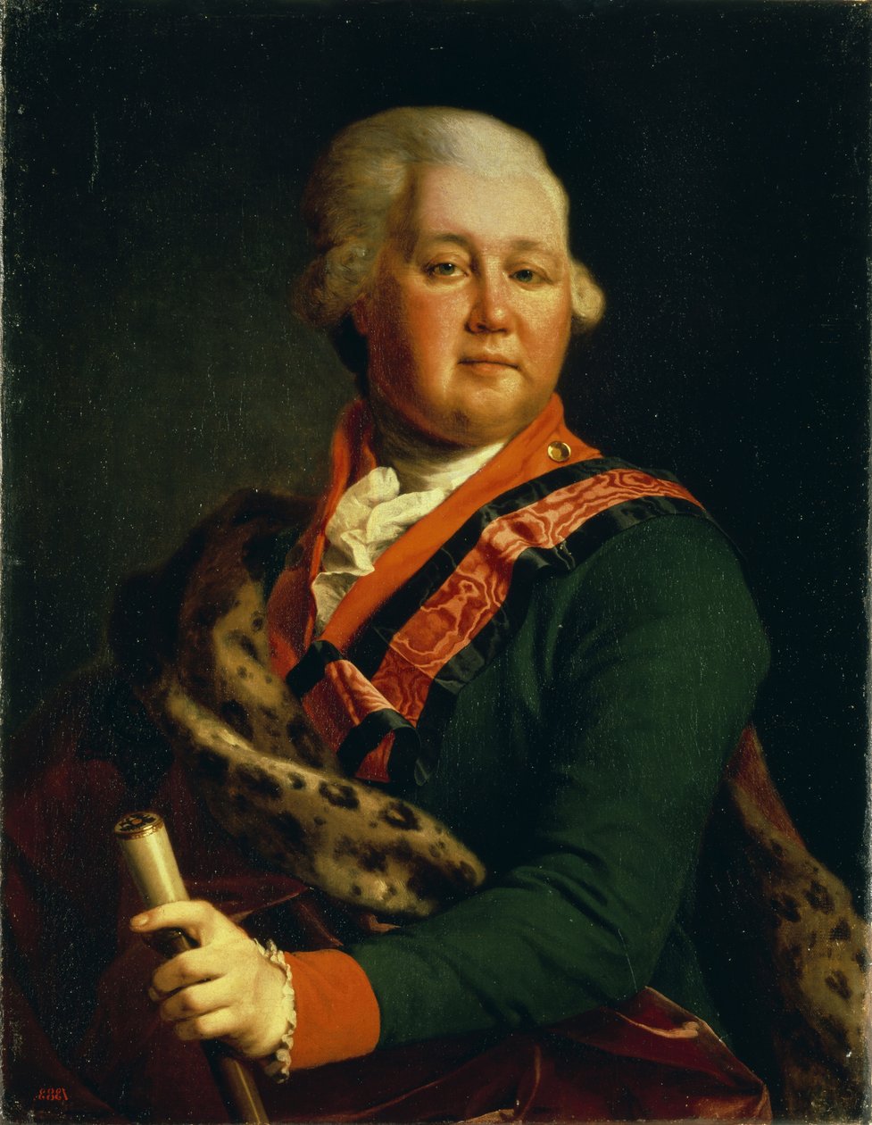 Portrét hraběte Valentina Platonoviče Ivanoviče Musina-Puškina 1735-1804, konec 80. let 18. století od Dmitri Grigorievich Levitsky
