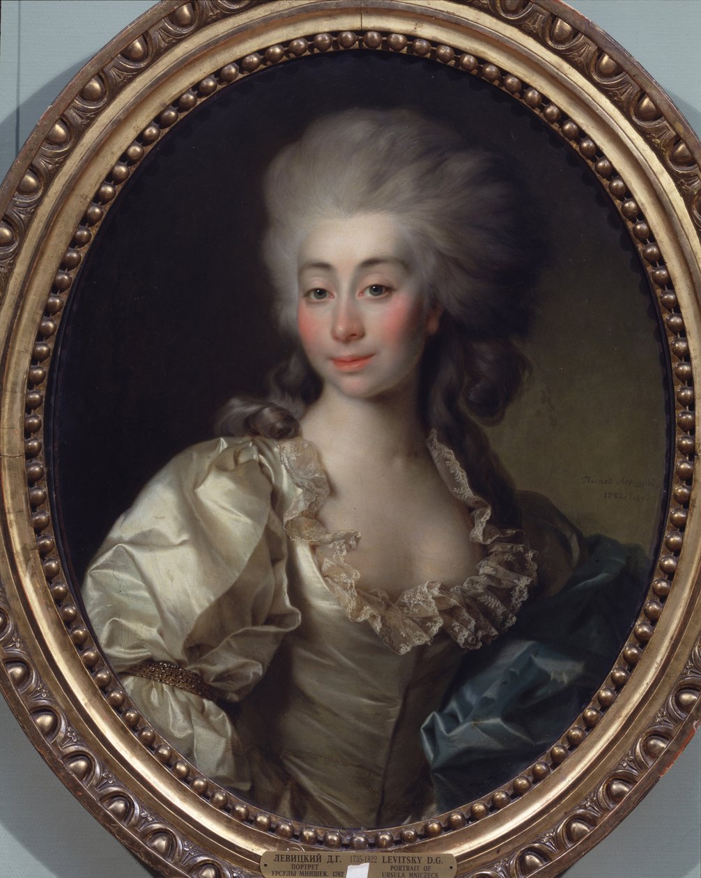 Portrét Ursuly Mniszeck, 1782 od Dmitri Grigorievich Levitsky