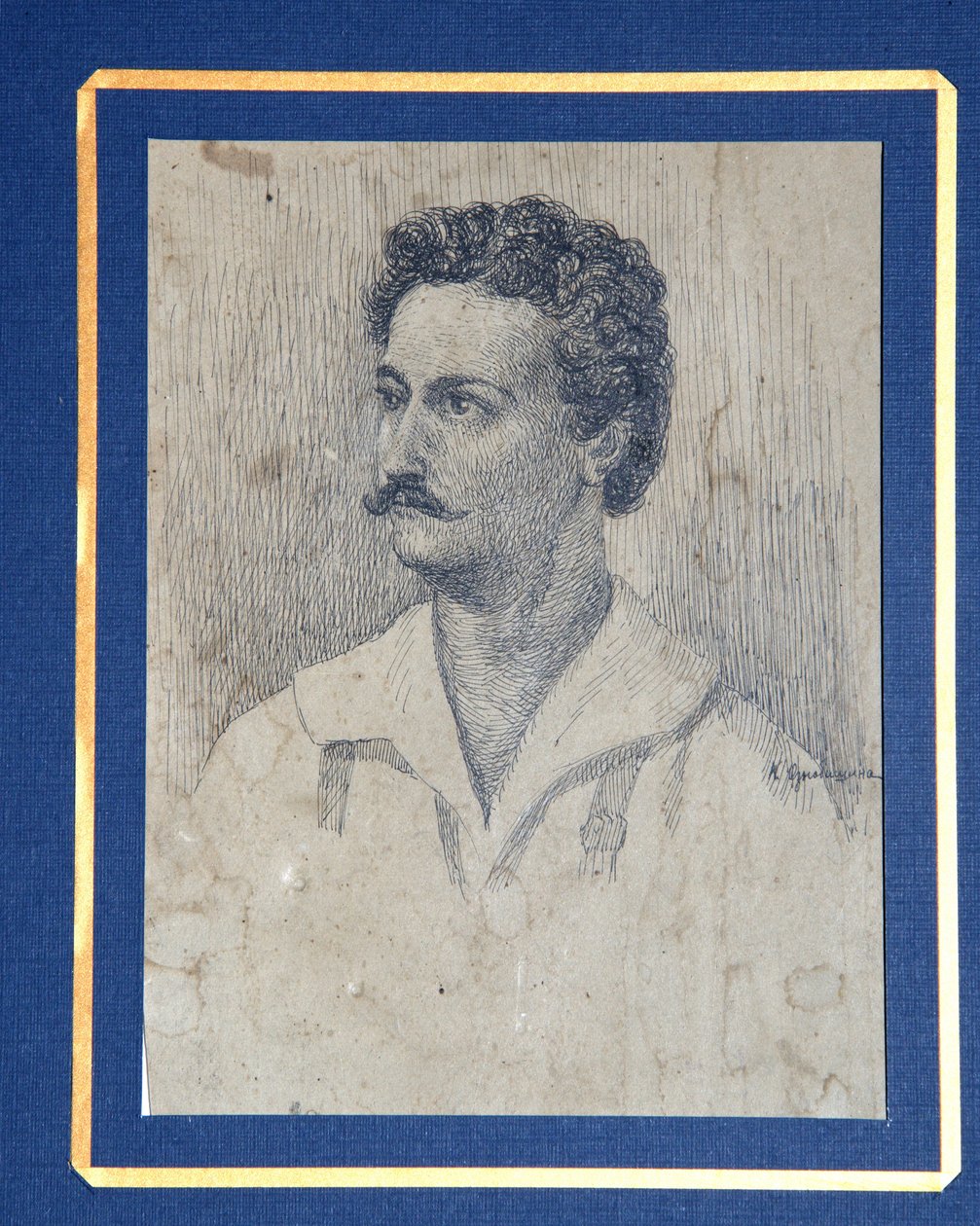 Portrét děkabristy Sergeje Krivtsova 1802-1864 od Dmitri Petrovich Oznobishin