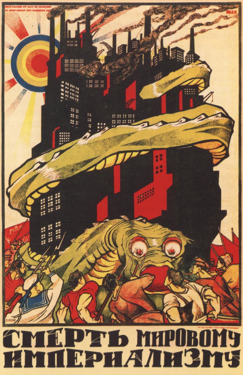 Plakát Za smrt světového imperialismu, 1920 od Dmitriy Stakhievich Moor