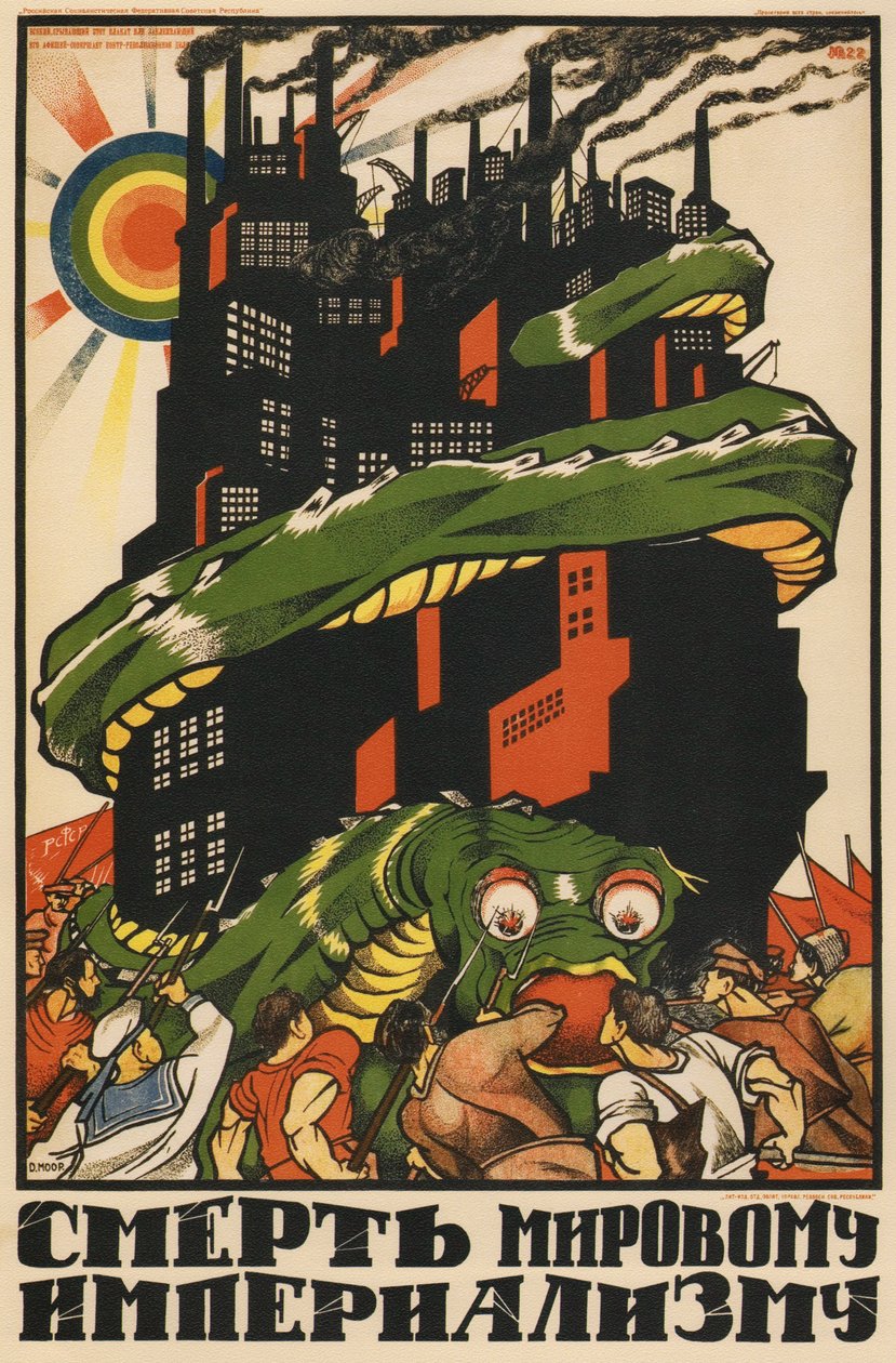 Plakát Za smrt světového imperialismu, 1920 od Dmitriy Stakhievich Moor