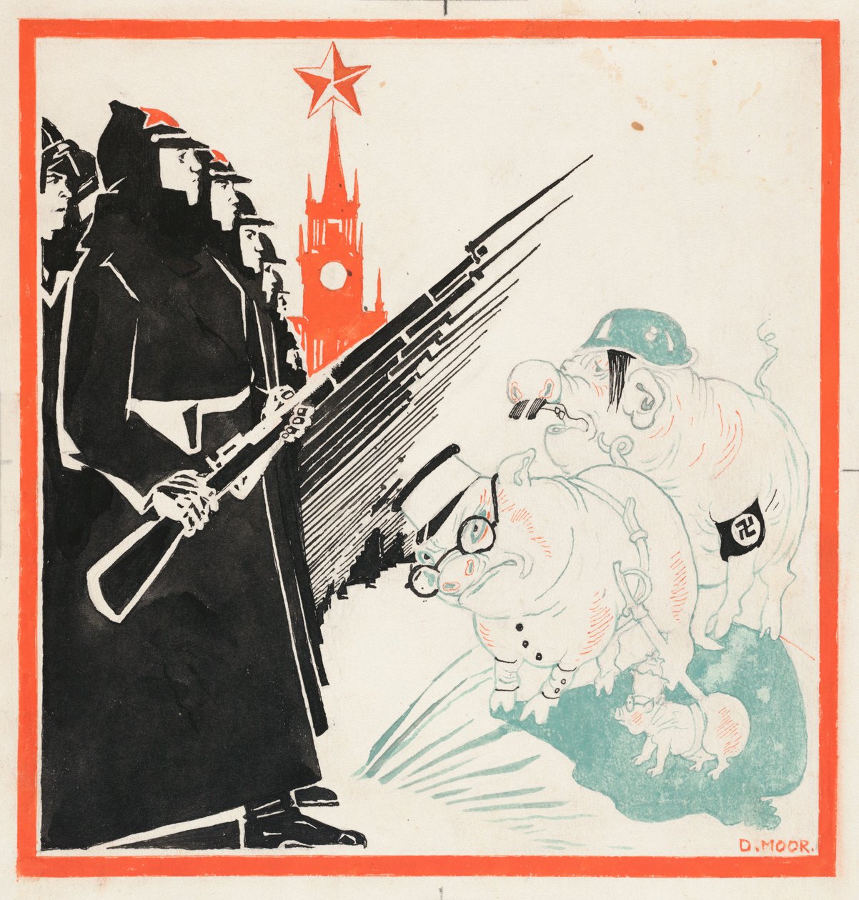 Nacistická prasata se zastavila u bran Kremlu Rudou armádou, 1941-1943. od Dmitriy Stakhievich Moor