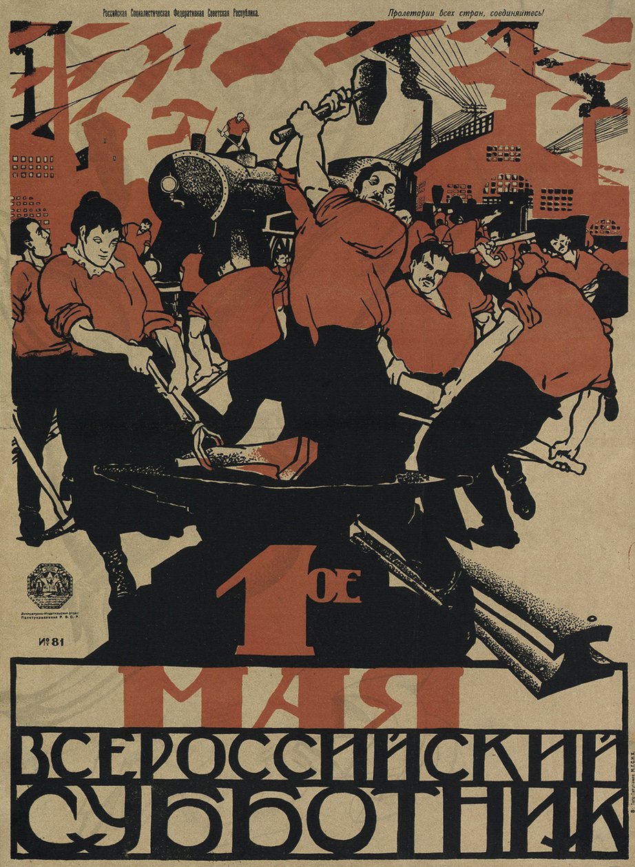 1. května je celoruský subbotnik, 1920 od Dmitriy Stakhievich Moor