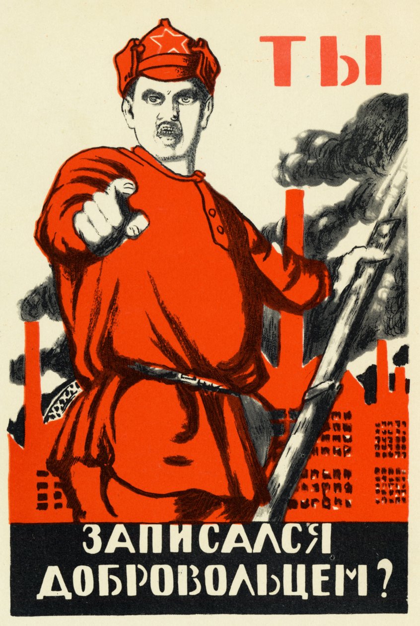 Plakát k ruské revoluci od Dmitry (1883 1946) Moor