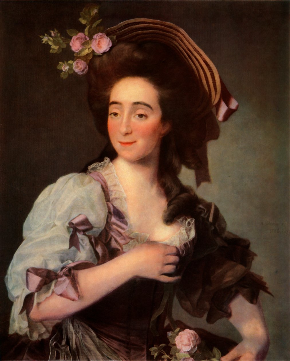 Portrét Anny Davie Bernuzzi, 1782, 1965. od Dmitri Grigorievich Levitsky