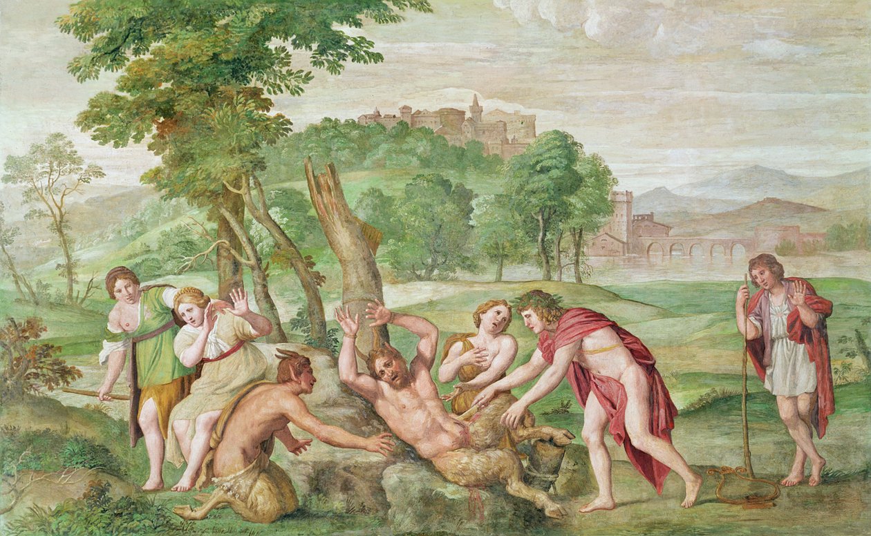 The Flaying of Marsyas, c.1616-18 (freska na plátně) od Domenichino