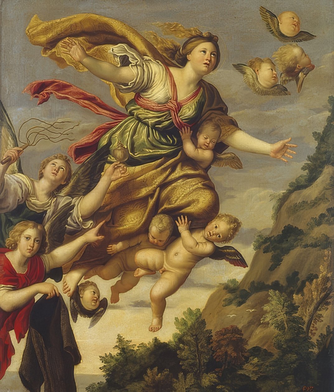 Nanebevzetí svaté Máří Magdaleny. Kolem roku 1620 od Domenichino