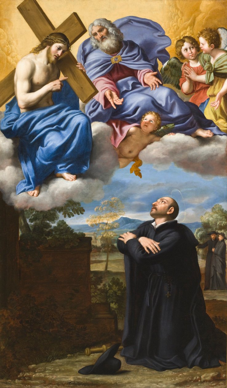Vize svatého Ignáce z Loyoly o Kristu a Bohu Otci v La Storta od Domenichino