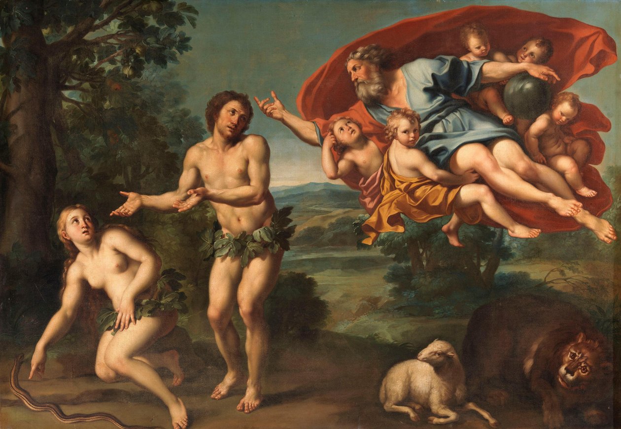 Vyhnání Adama a Evy od Domenichino