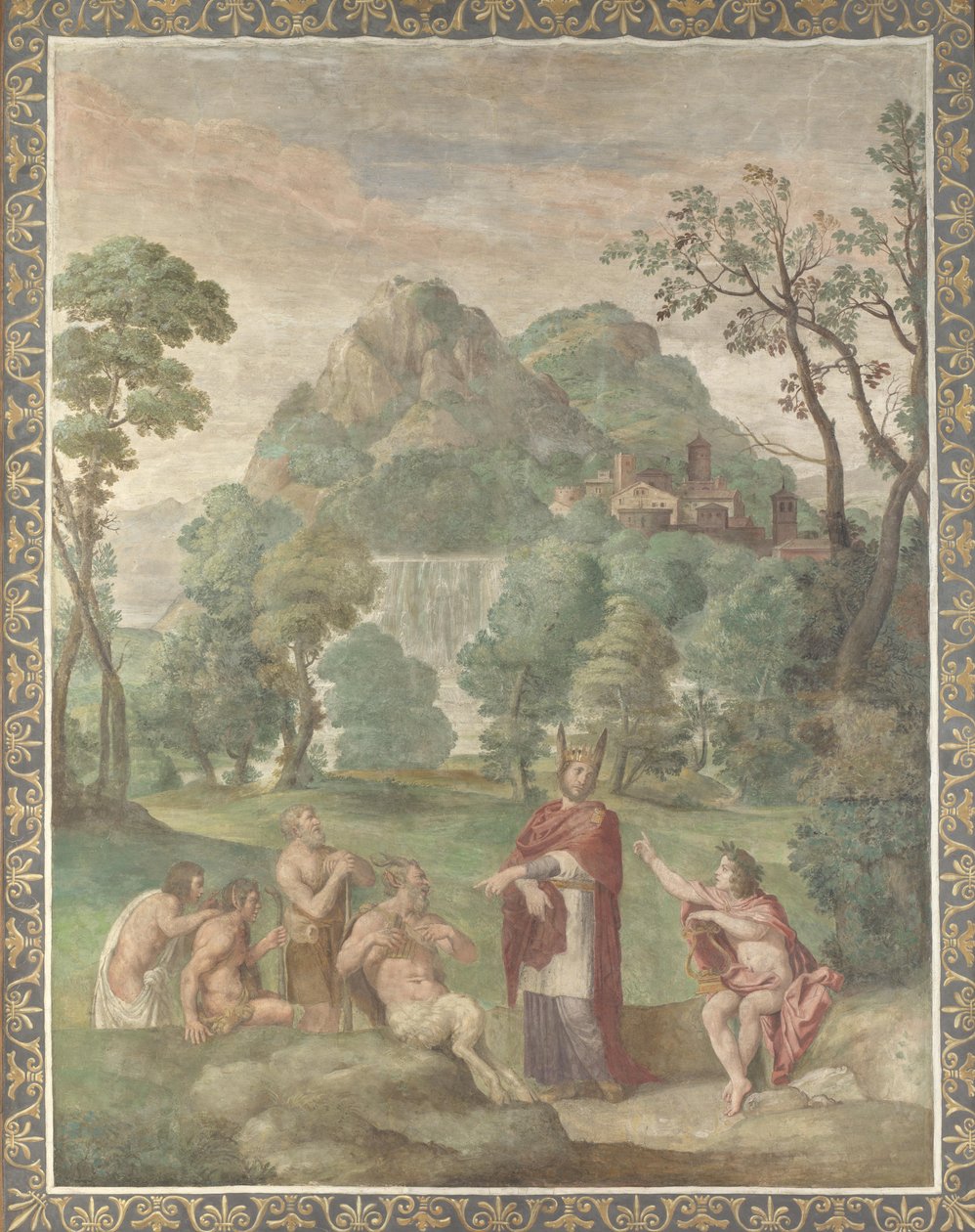 Rozsudek Midas Fresco z Villa Aldobrandini, 1617-1618 od Domenichino