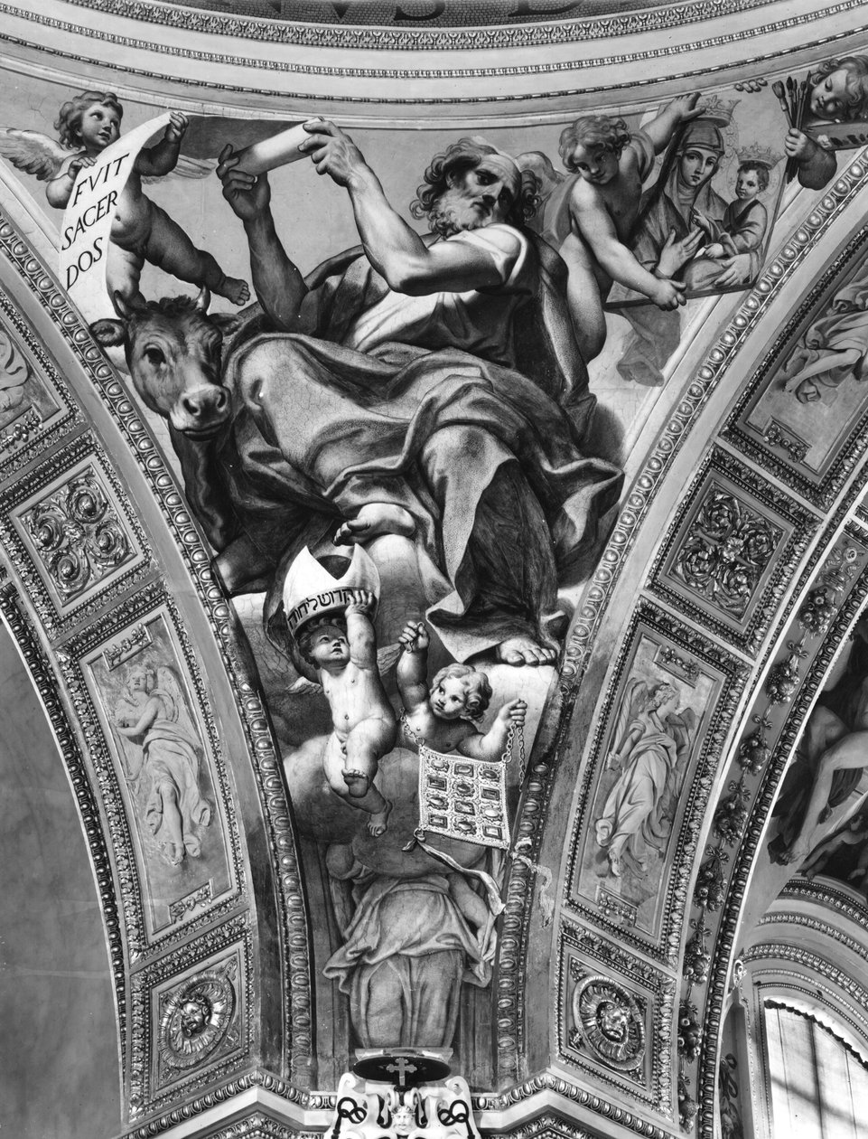 Sv. Lukáš, pendant z kopule, 1623 od Domenichino