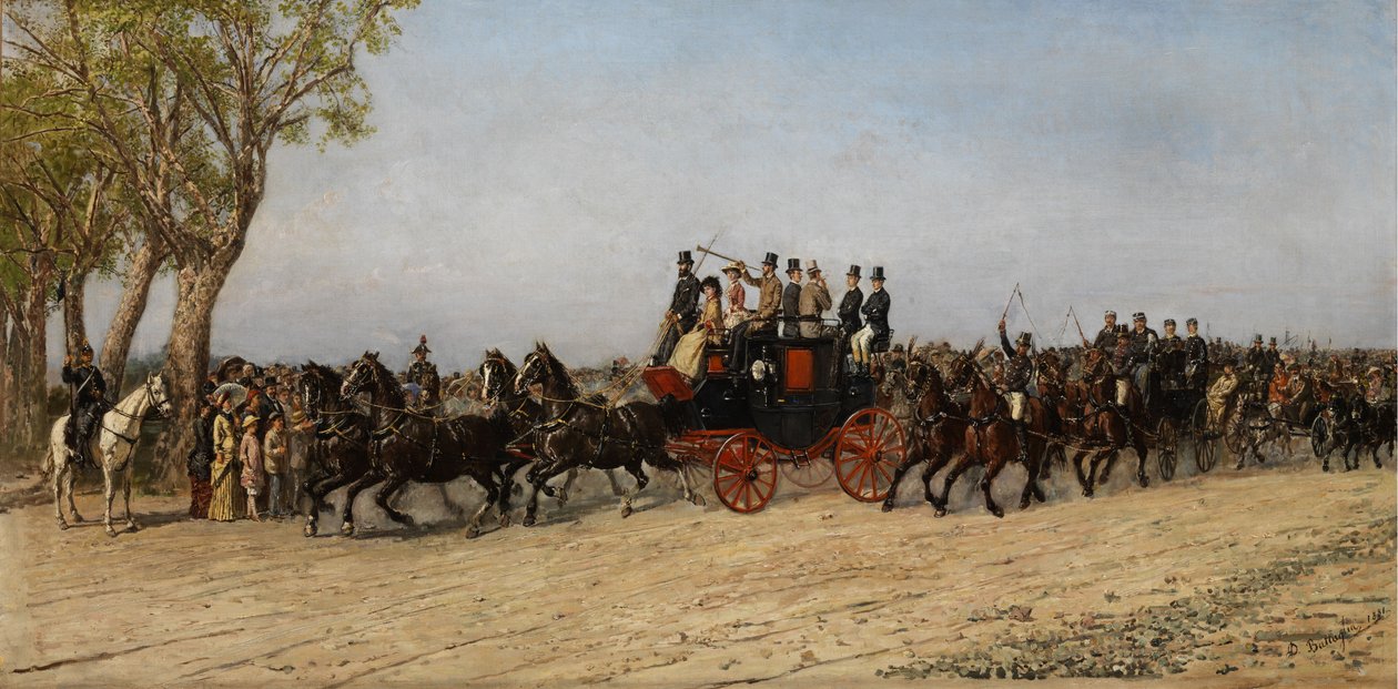 Dvě vládcovy dcery na kočáře od Domenico Battaglia