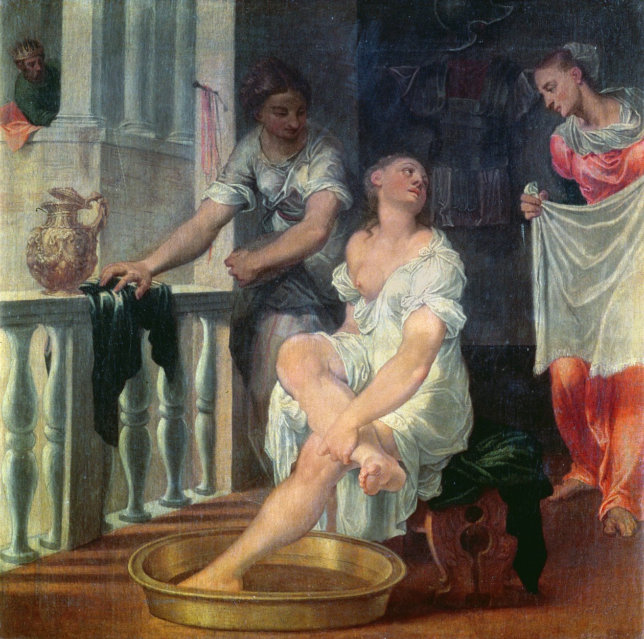 Koupající se Bathsheba, asi 1550 od Domenico Brusasorci
