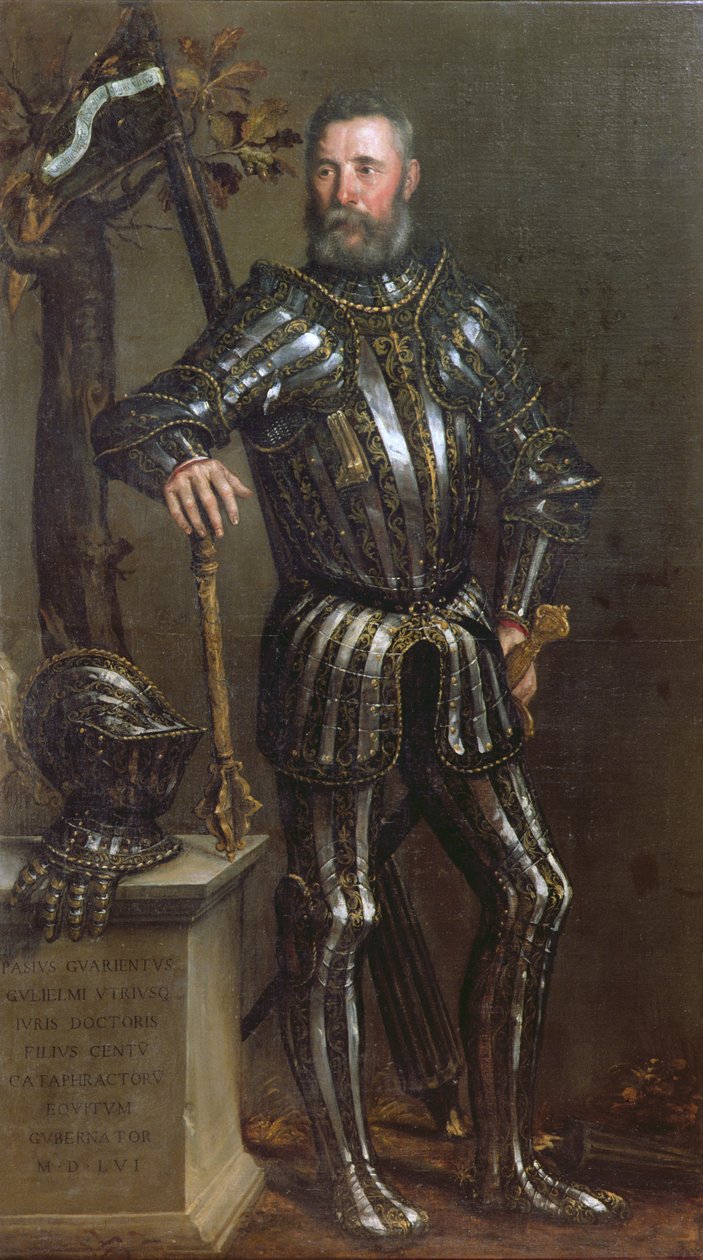 Portrét Pase Guarienti (1500-63), benátského rytíře a šlechtice od Domenico Brusasorci