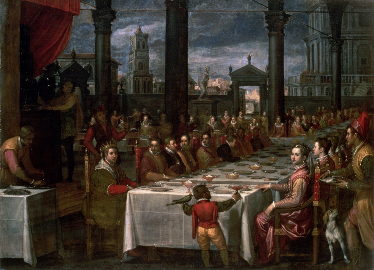 Svatební hostina velkovévody Ferdinanda I. Toskánského (1549-1600), 1590 od Domenico Cresti